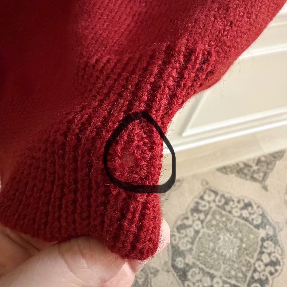 Vintage Abercrombie & Fitch Red Sweater Vest 100% Wool Size XL - Picture 7 of 12
